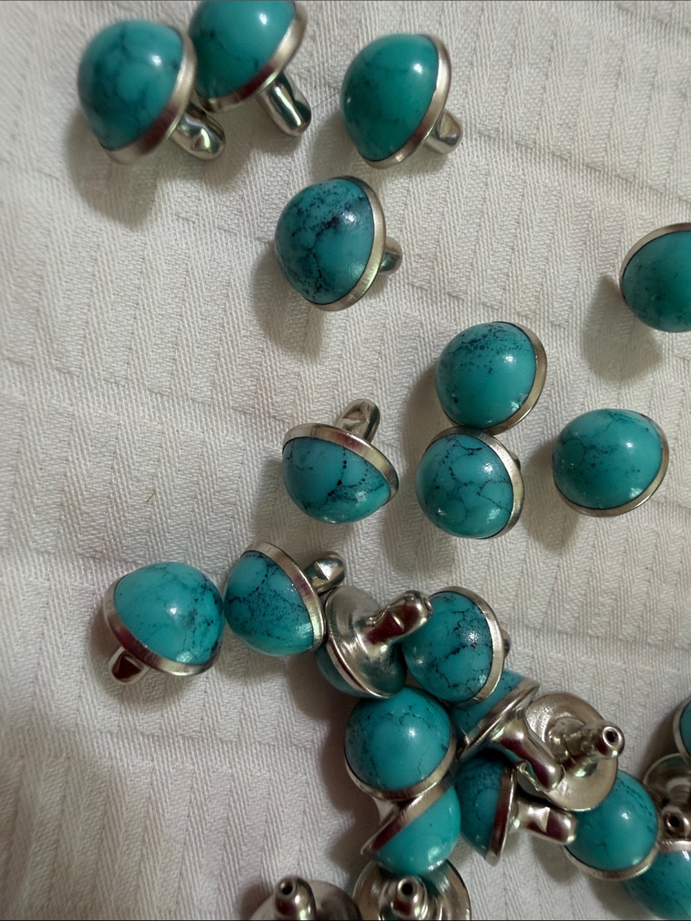 Round Turquoise Studs replacement VALENTINO like❤️ - Picture 5 of 10